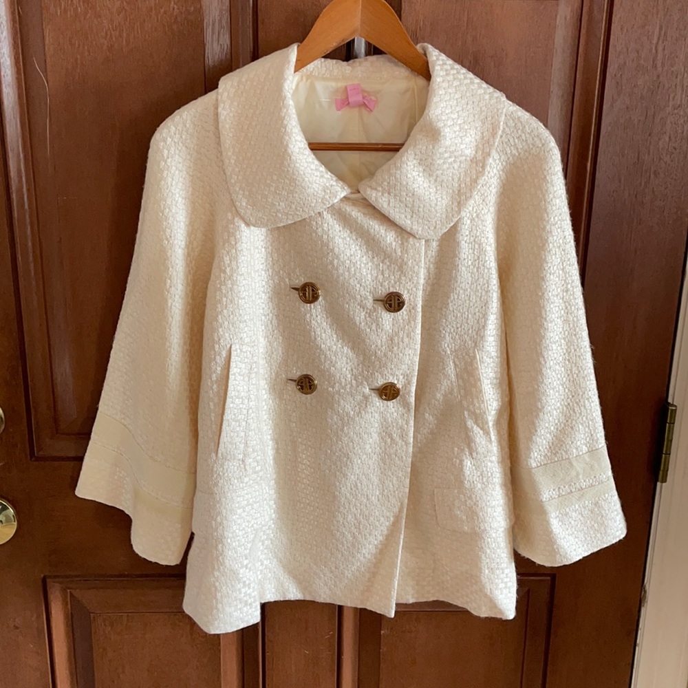 Lilly Pulitzer Off-White Short Swing Jacket
